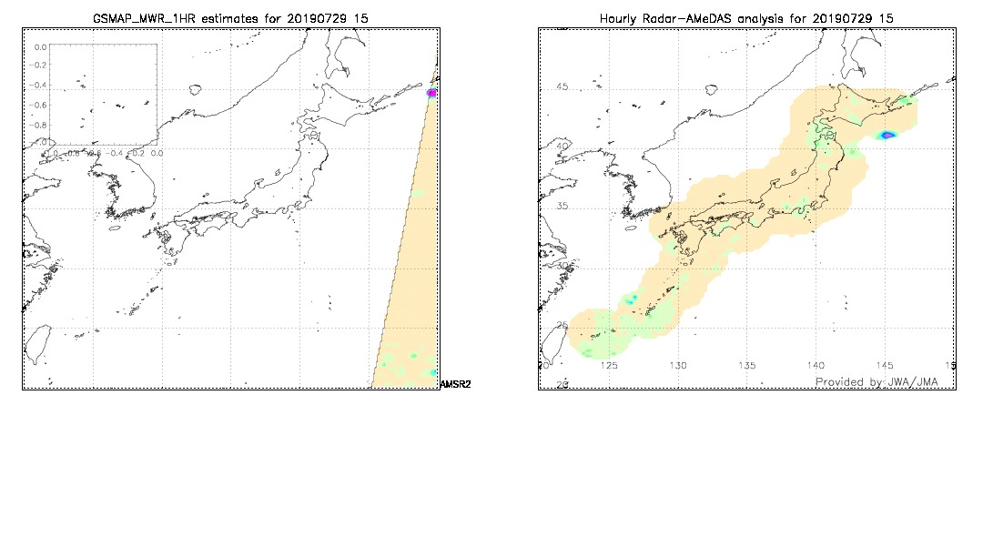 GSMaP MWR validation image.  2019/07/29 15 