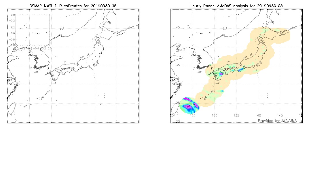 GSMaP MWR validation image.  2019/09/30 05 