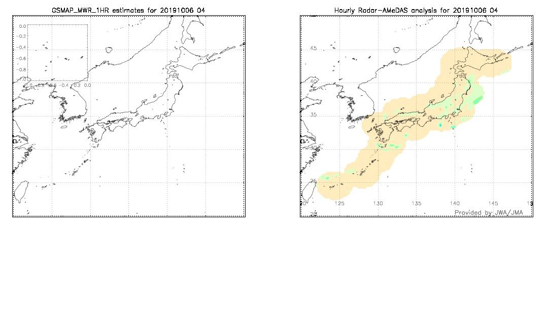 GSMaP MWR validation image.  2019/10/06 04 