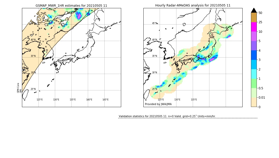 GSMaP MWR validation image. 2021/05/05 11