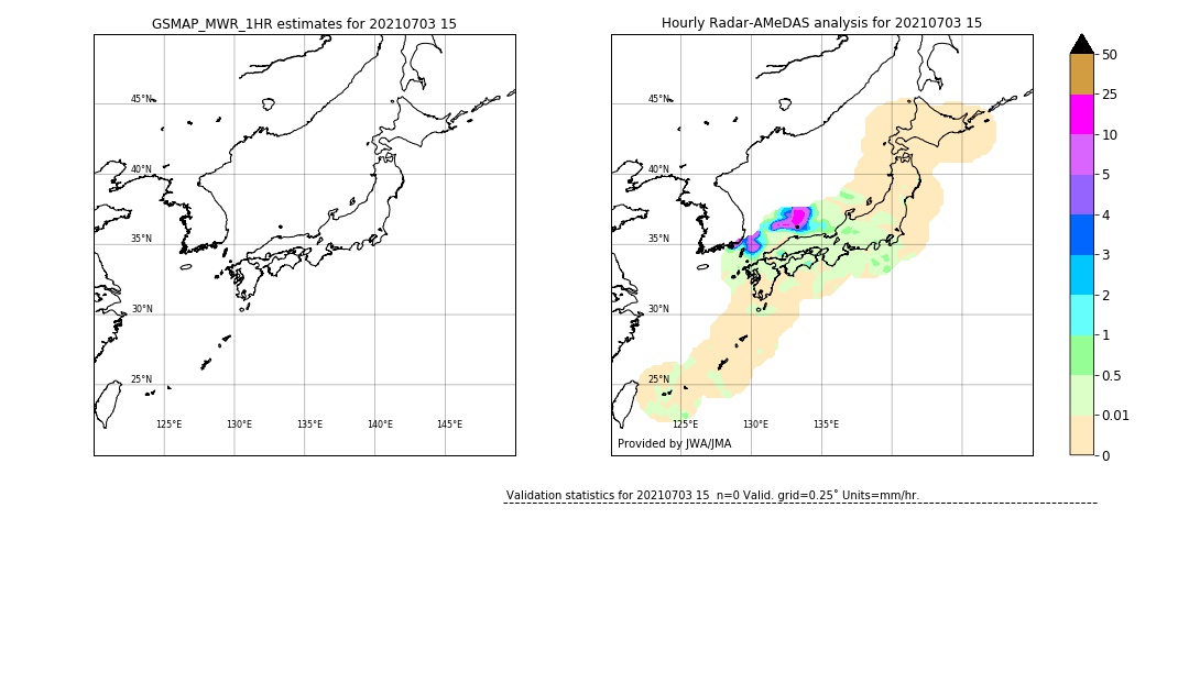 GSMaP MWR validation image. 2021/07/03 15