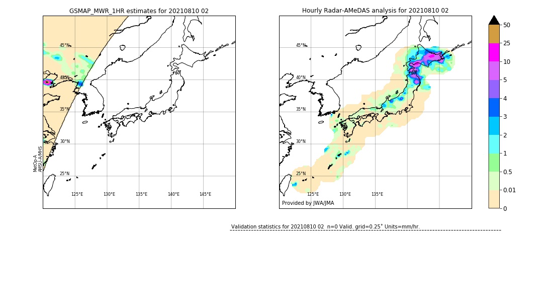 GSMaP MWR validation image. 2021/08/10 02