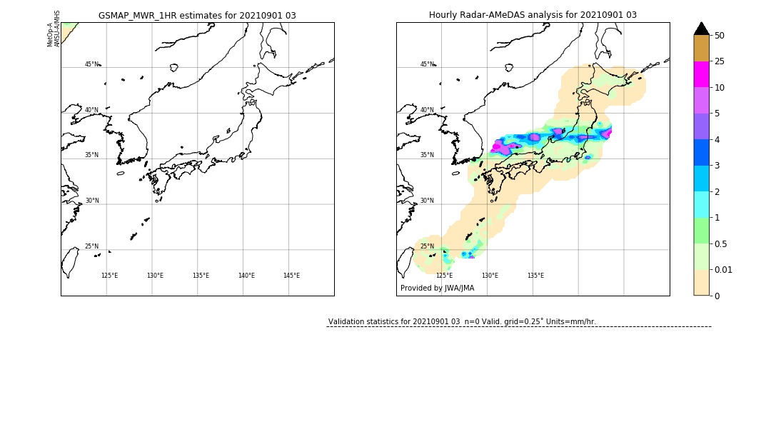 GSMaP MWR validation image. 2021/09/01 03