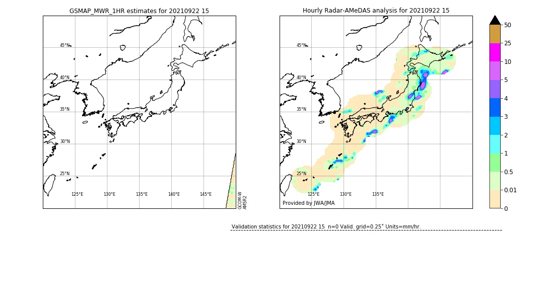 GSMaP MWR validation image. 2021/09/22 15