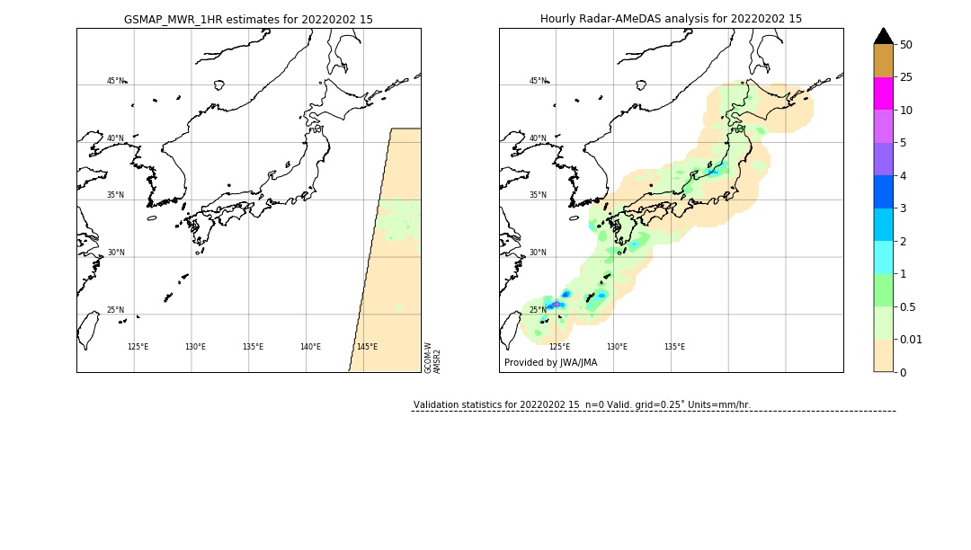 GSMaP MWR validation image. 2022/02/02 15