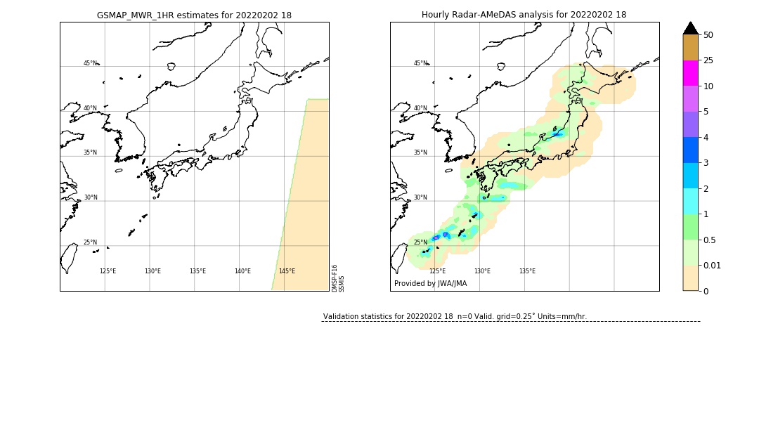 GSMaP MWR validation image. 2022/02/02 18