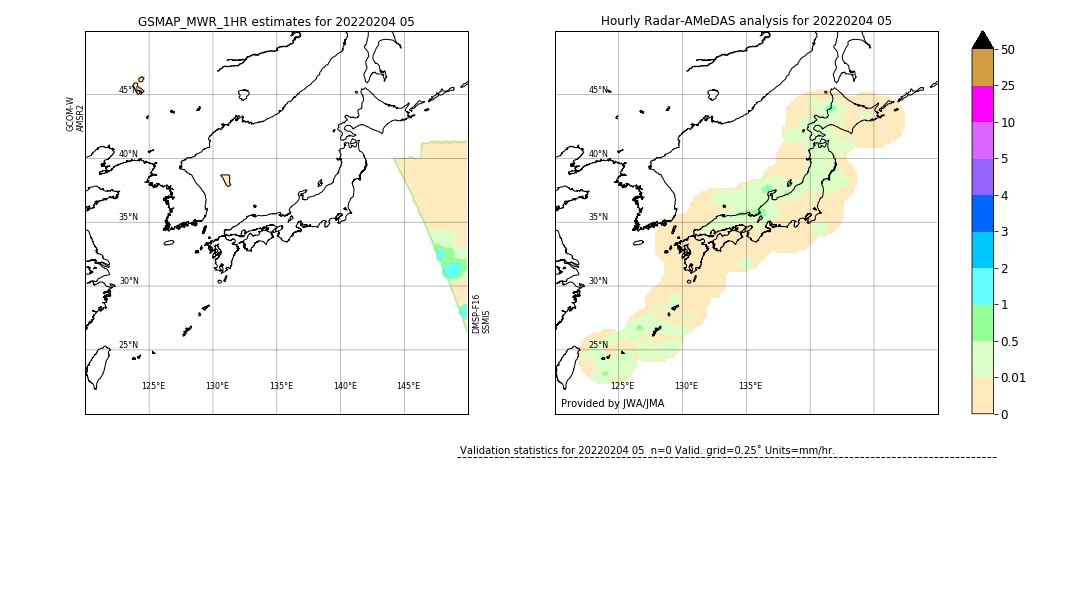 GSMaP MWR validation image. 2022/02/04 05