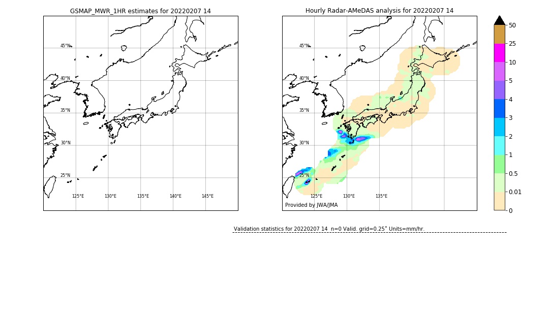 GSMaP MWR validation image. 2022/02/07 14