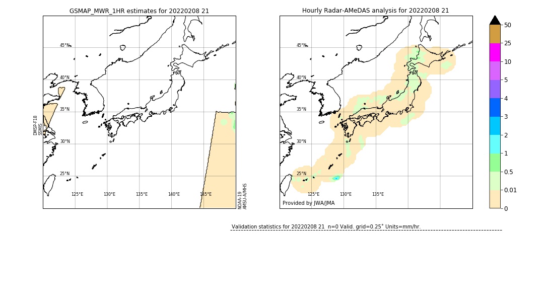 GSMaP MWR validation image. 2022/02/08 21