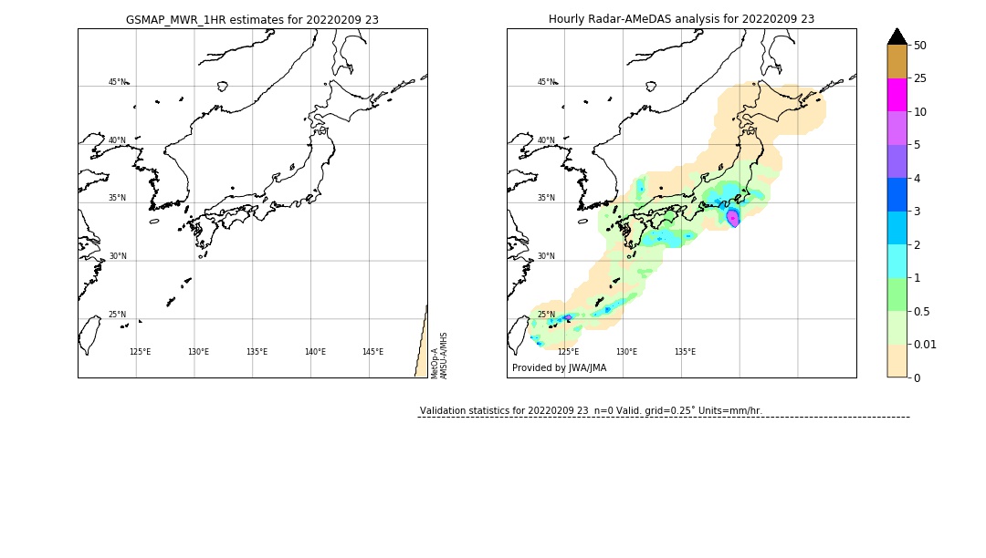 GSMaP MWR validation image. 2022/02/09 23