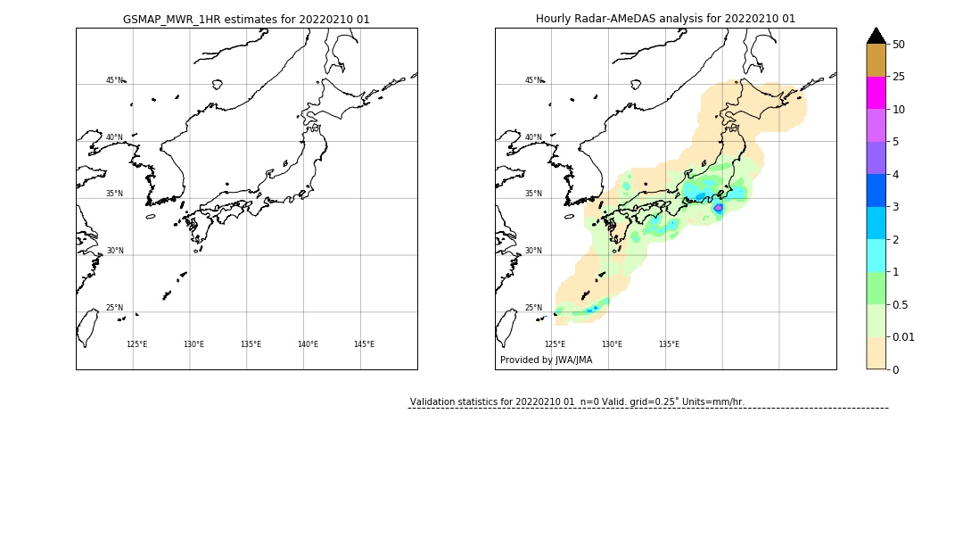 GSMaP MWR validation image. 2022/02/10 01