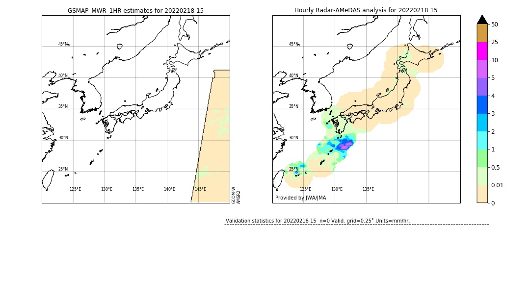 GSMaP MWR validation image. 2022/02/18 15