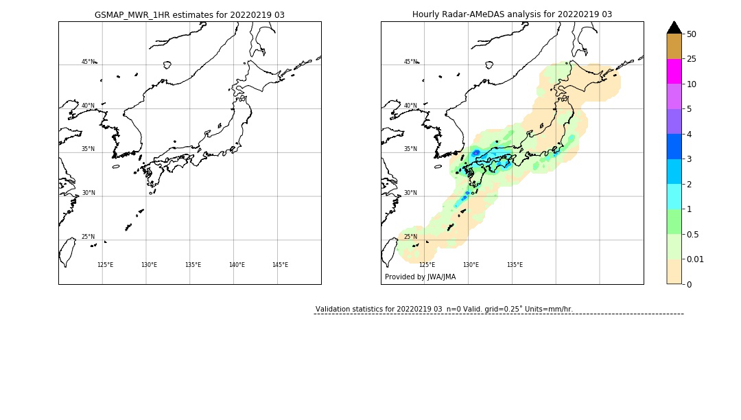 GSMaP MWR validation image. 2022/02/19 03