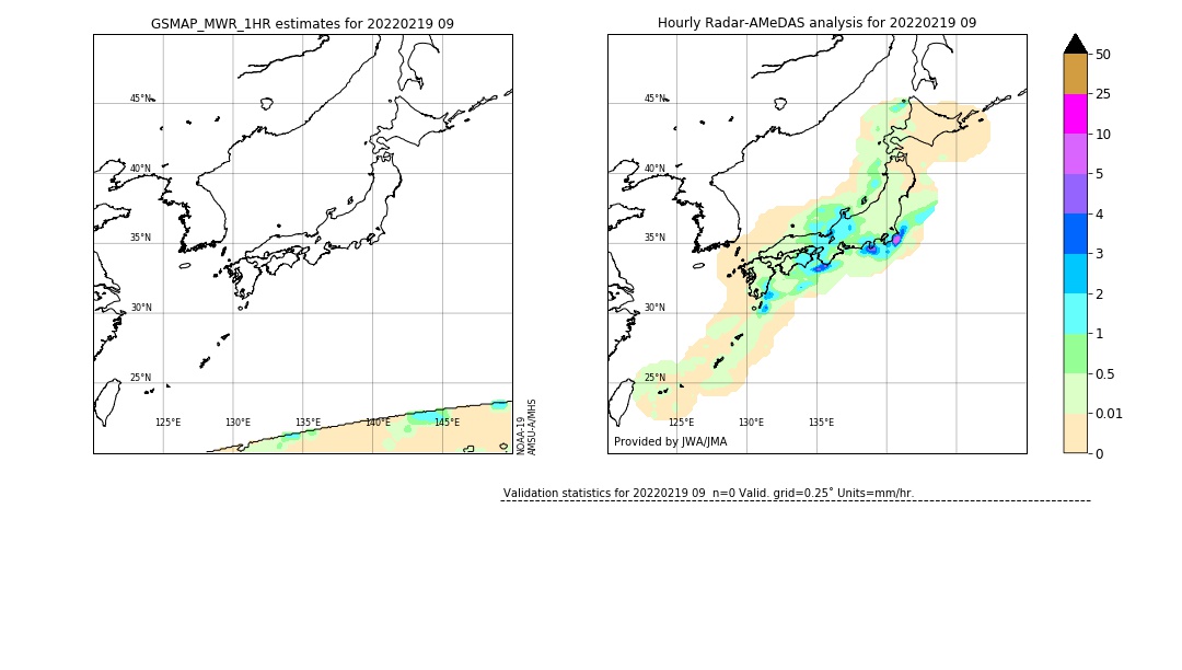 GSMaP MWR validation image. 2022/02/19 09