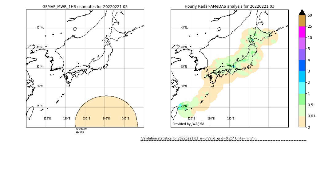 GSMaP MWR validation image. 2022/02/21 03