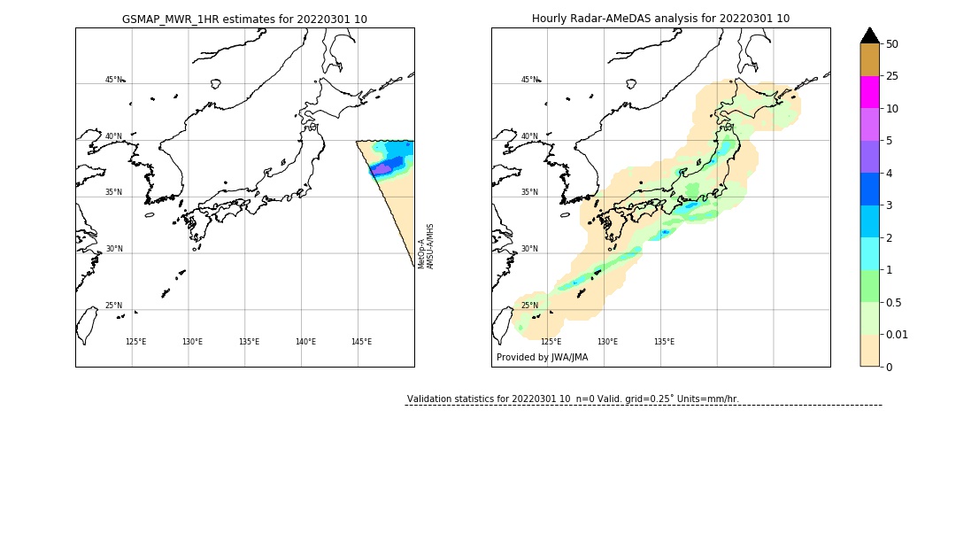 GSMaP MWR validation image. 2022/03/01 10