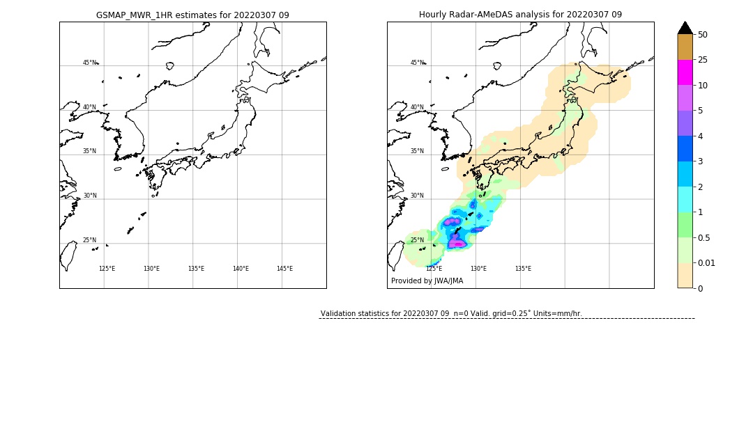 GSMaP MWR validation image. 2022/03/07 09