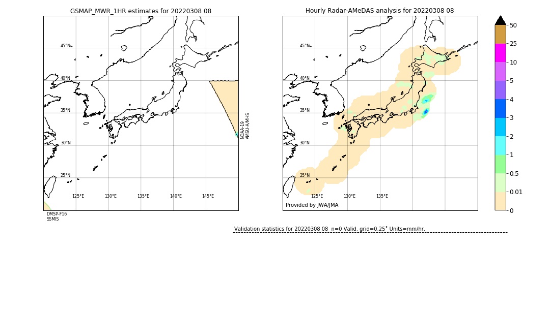 GSMaP MWR validation image. 2022/03/08 08