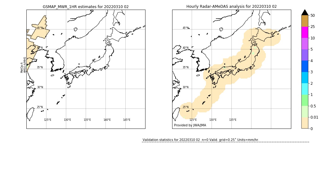 GSMaP MWR validation image. 2022/03/10 02