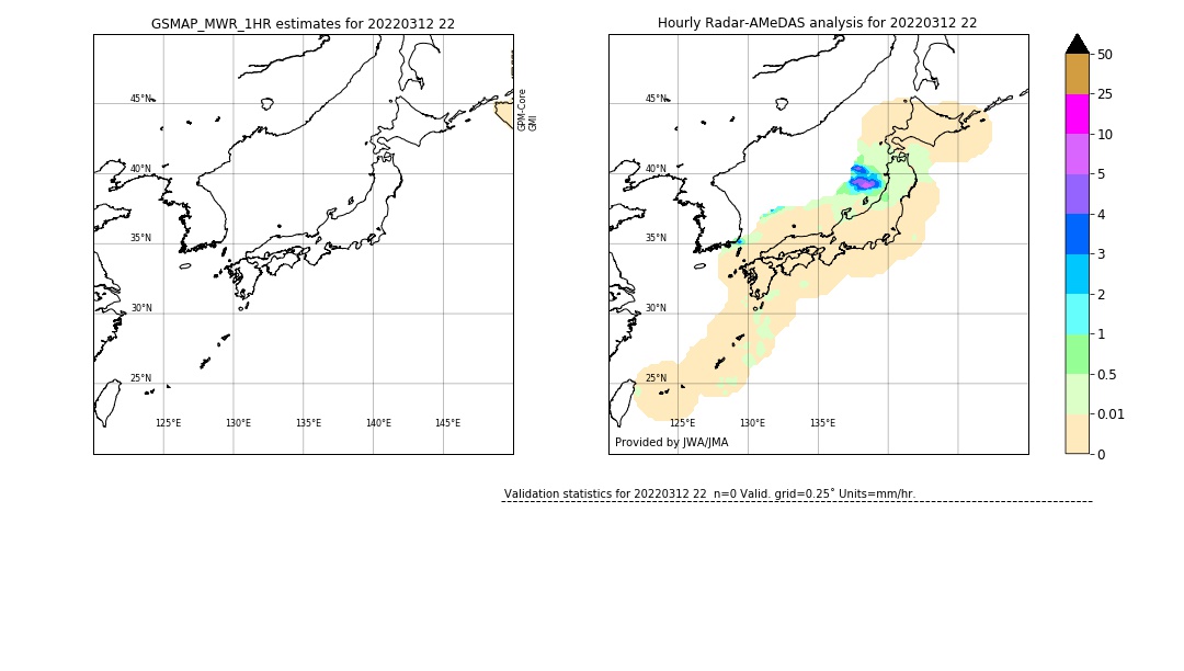 GSMaP MWR validation image. 2022/03/12 22