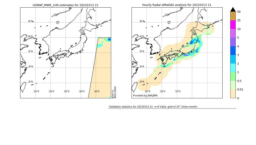 GSMaP MWR validation image. 2022/03/13 21