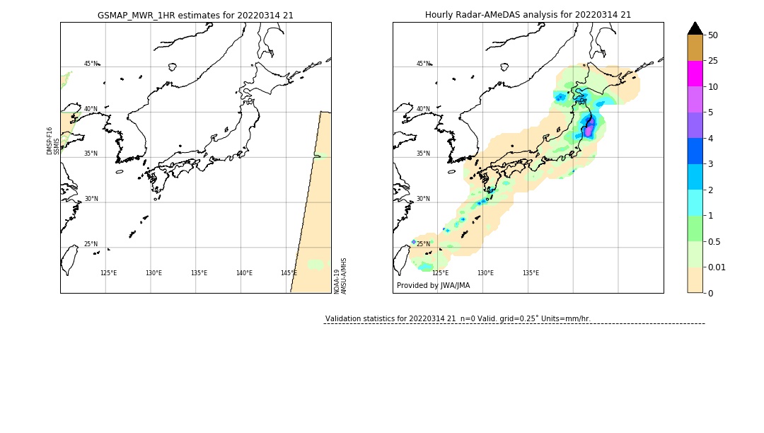 GSMaP MWR validation image. 2022/03/14 21