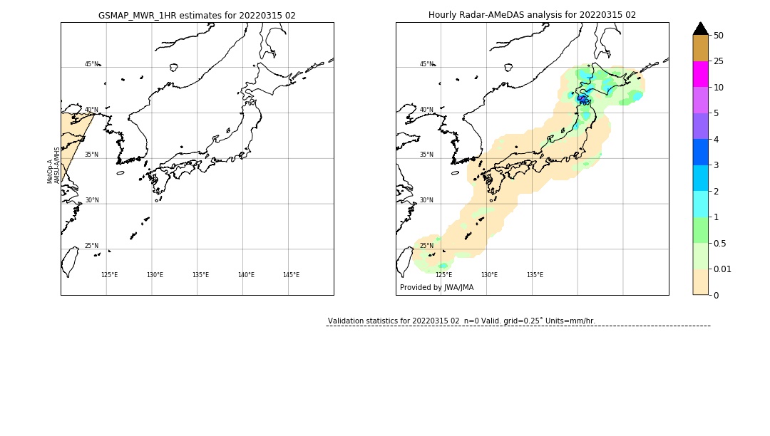 GSMaP MWR validation image. 2022/03/15 02