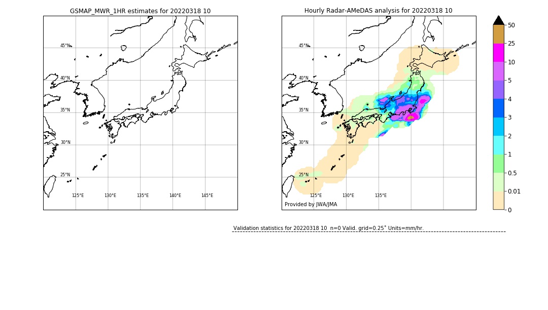 GSMaP MWR validation image. 2022/03/18 10