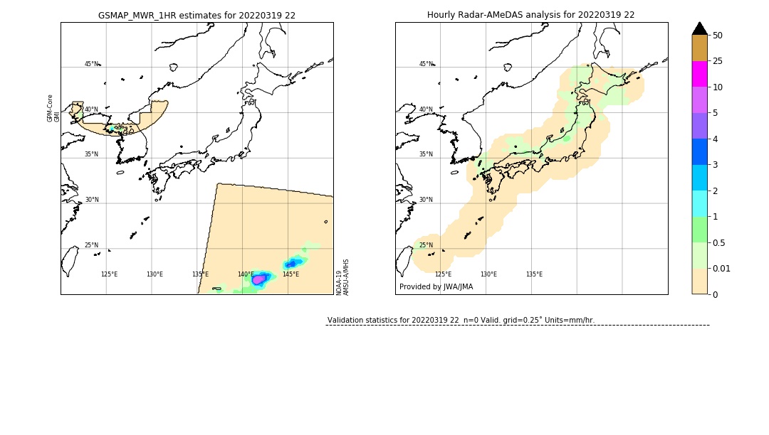 GSMaP MWR validation image. 2022/03/19 22