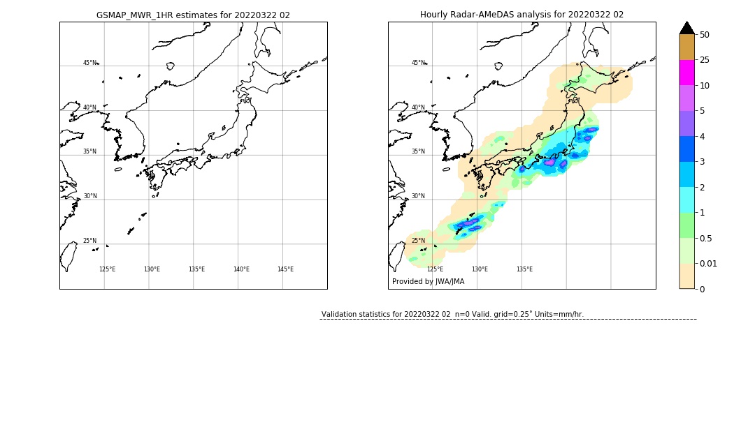 GSMaP MWR validation image. 2022/03/22 02