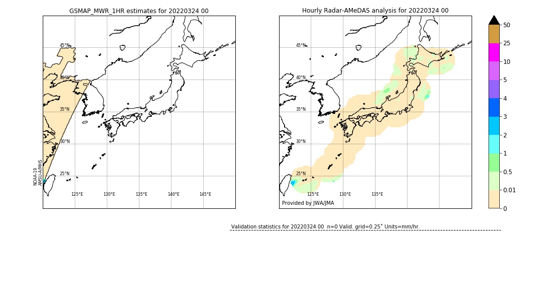 GSMaP MWR validation image. 2022/03/24 00