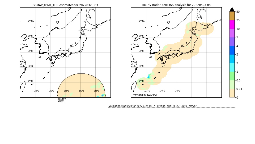 GSMaP MWR validation image. 2022/03/25 03