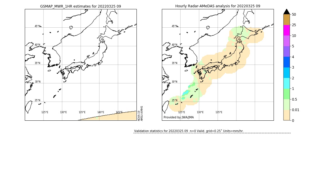 GSMaP MWR validation image. 2022/03/25 09