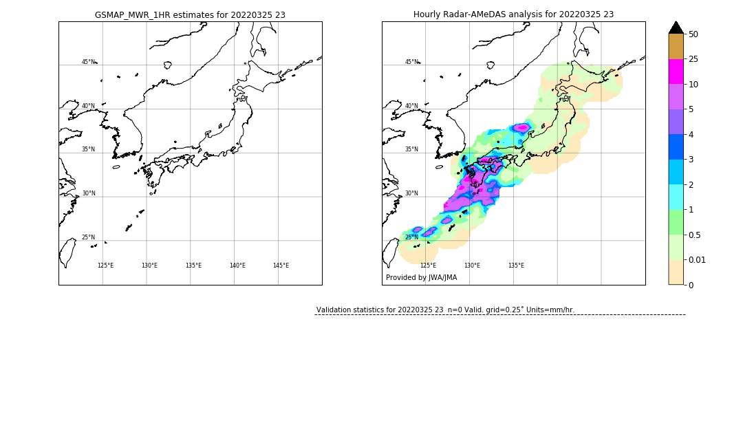 GSMaP MWR validation image. 2022/03/25 23