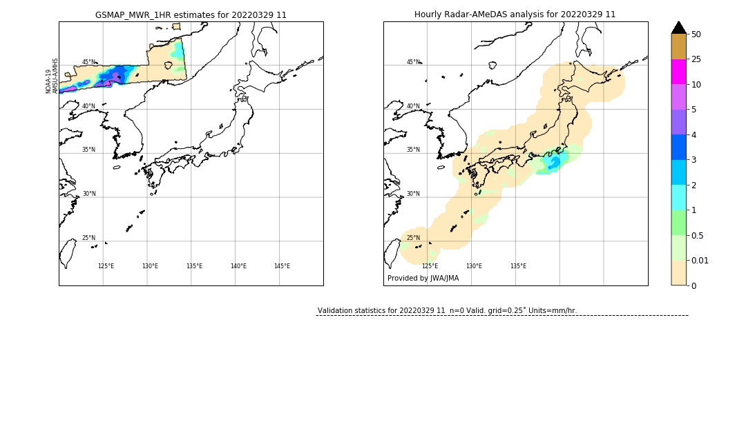 GSMaP MWR validation image. 2022/03/29 11