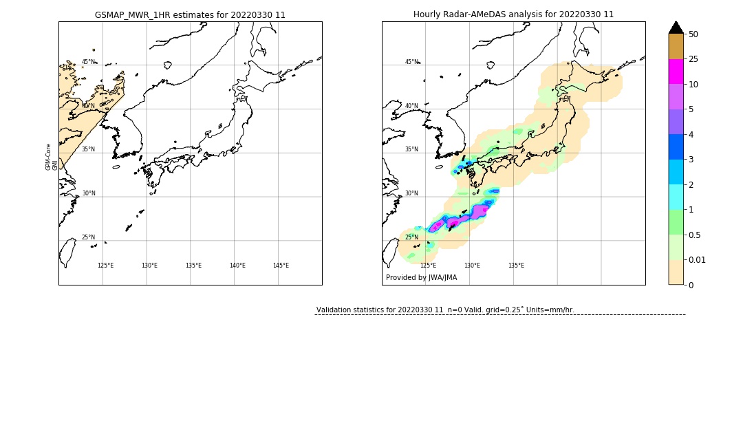 GSMaP MWR validation image. 2022/03/30 11