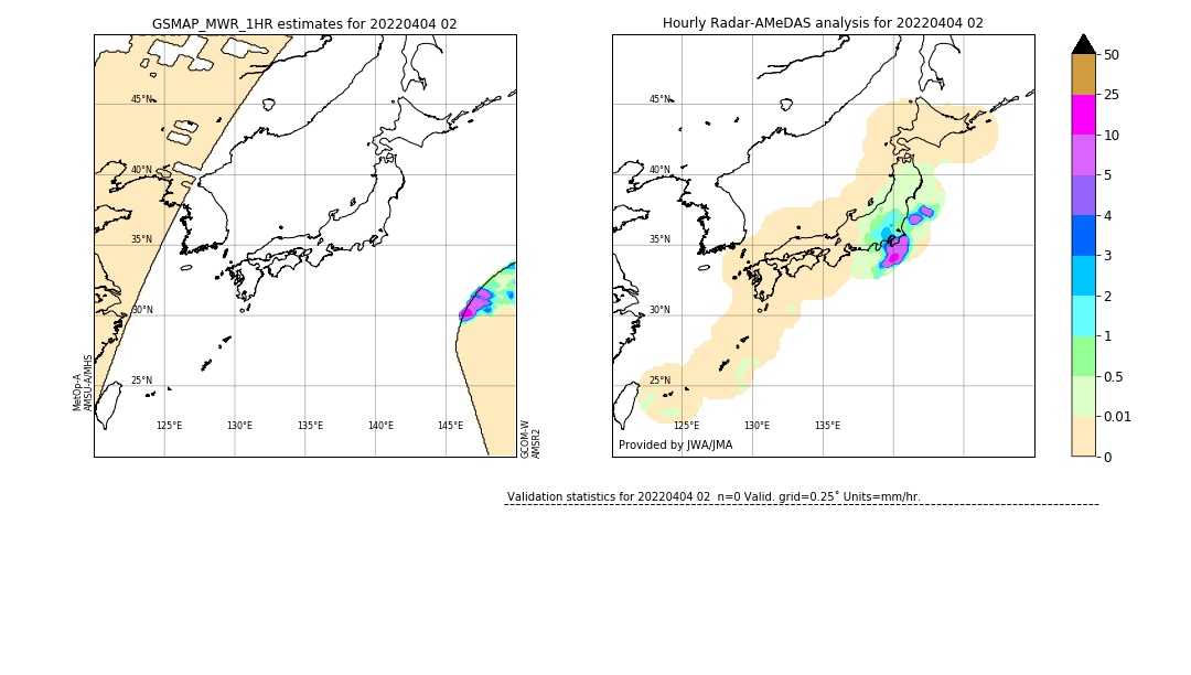 GSMaP MWR validation image. 2022/04/04 02