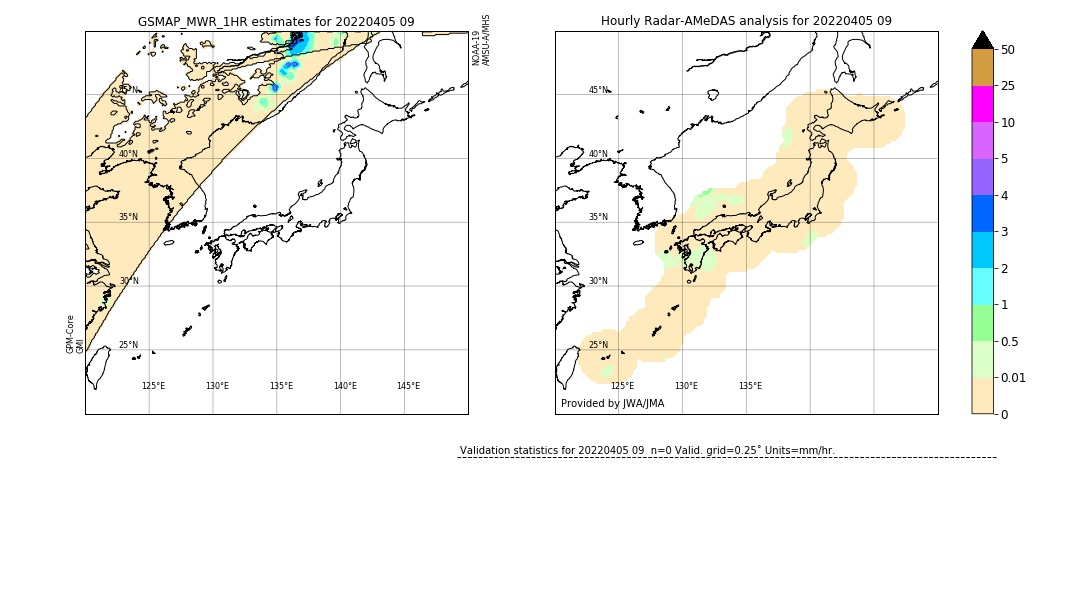 GSMaP MWR validation image. 2022/04/05 09