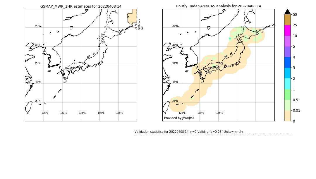 GSMaP MWR validation image. 2022/04/08 14