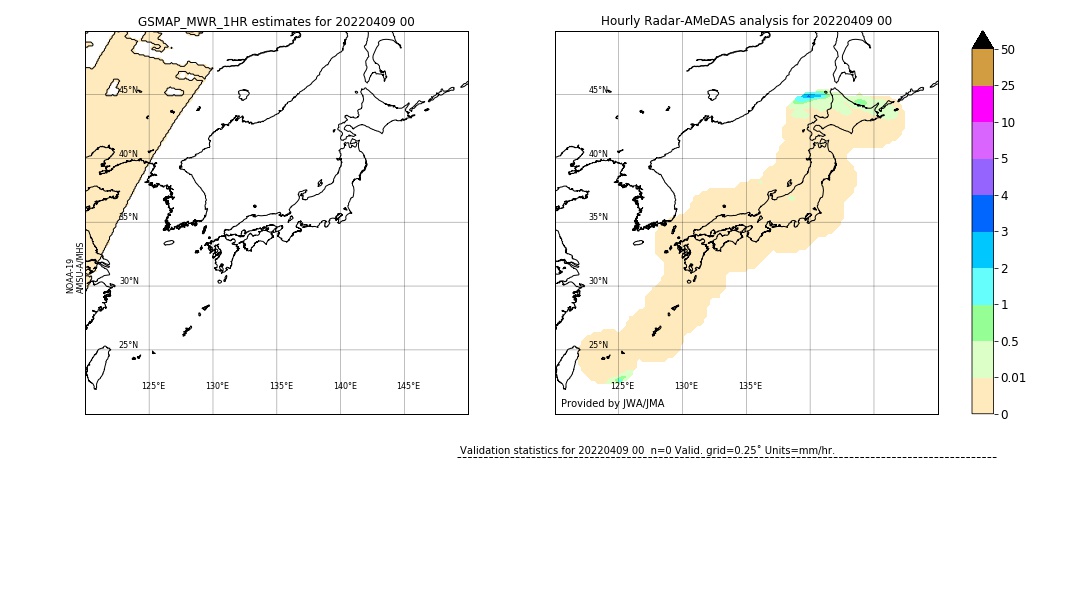 GSMaP MWR validation image. 2022/04/09 00