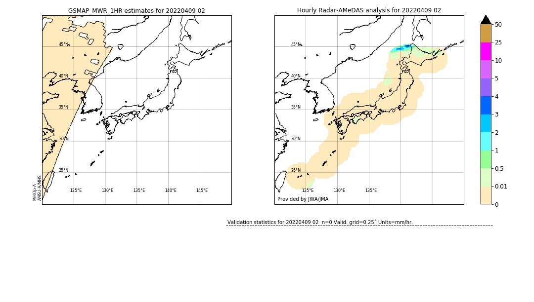 GSMaP MWR validation image. 2022/04/09 02