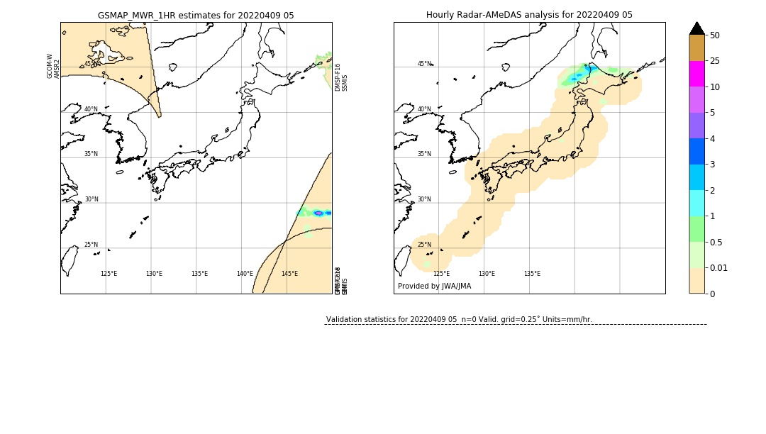 GSMaP MWR validation image. 2022/04/09 05