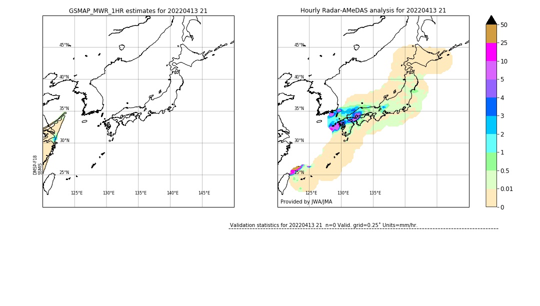 GSMaP MWR validation image. 2022/04/13 21