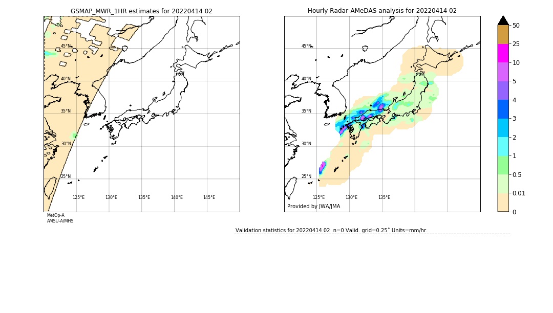 GSMaP MWR validation image. 2022/04/14 02