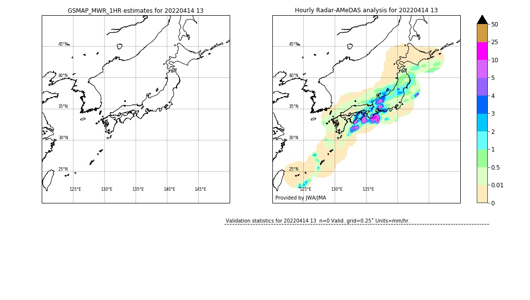 GSMaP MWR validation image. 2022/04/14 13