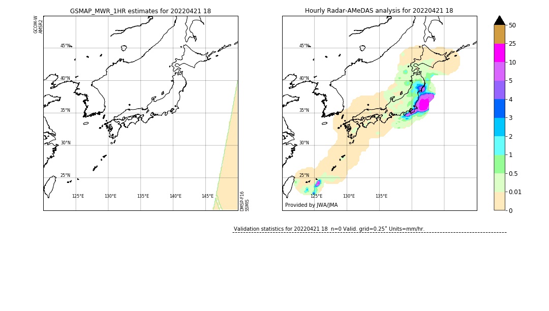 GSMaP MWR validation image. 2022/04/21 18