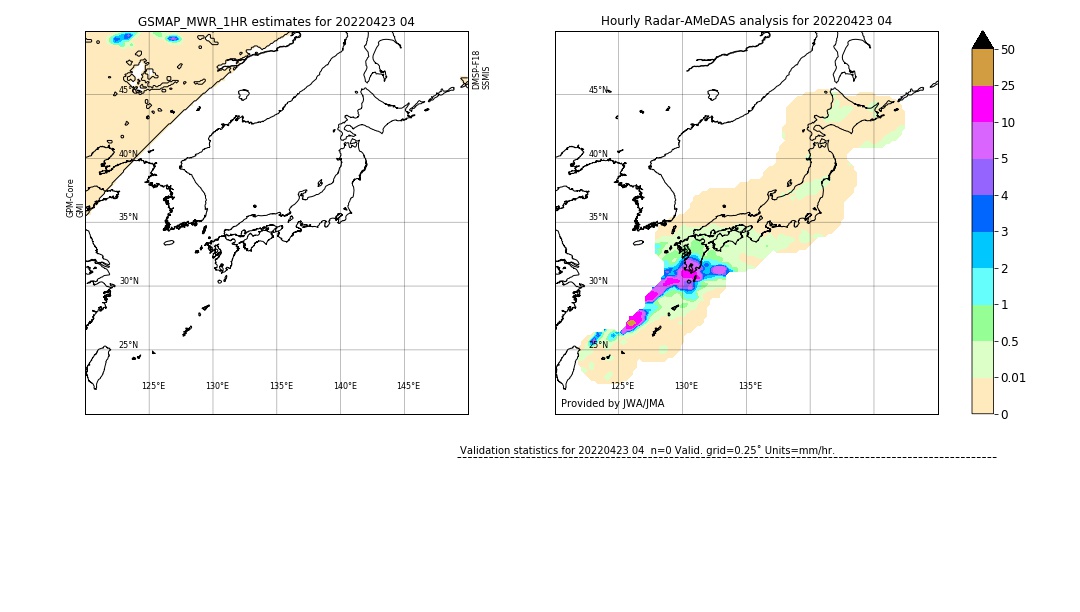 GSMaP MWR validation image. 2022/04/23 04