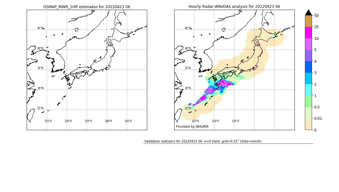 GSMaP MWR validation image. 2022/04/23 06