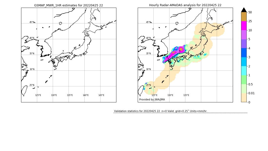 GSMaP MWR validation image. 2022/04/25 22