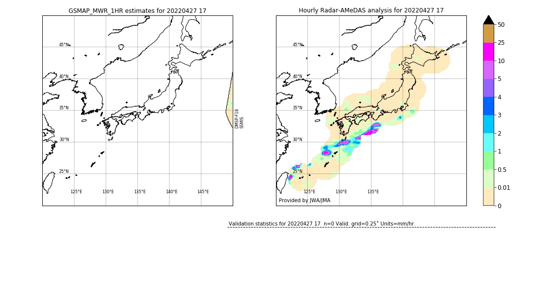 GSMaP MWR validation image. 2022/04/27 17